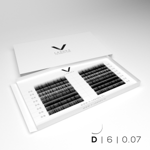 Rzęsy V-Lashes Skręt D, Grubość 0.07